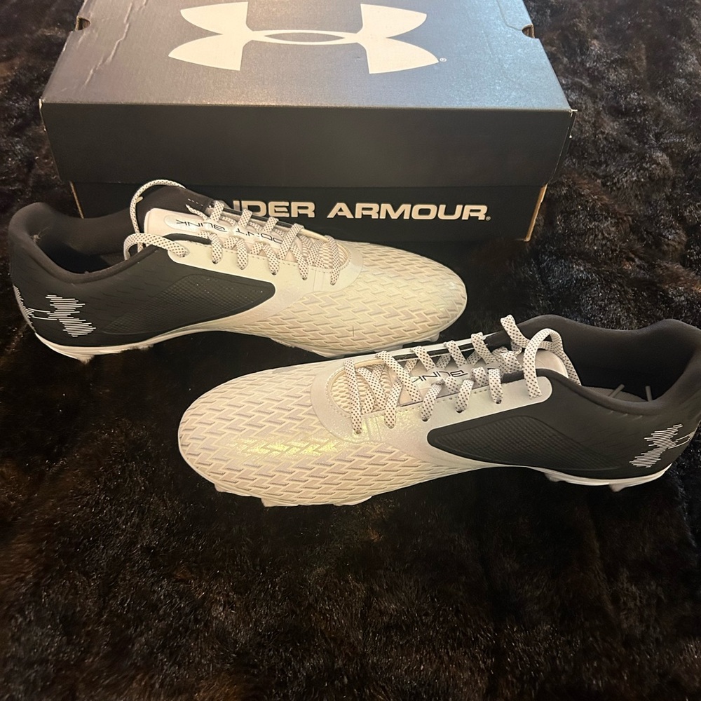 Under Armour Blur Select Low MC Football Cleats Men’s Size 15 White Black